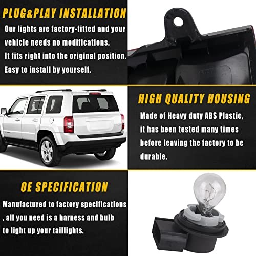Left Side Tail Light Compatible With 2008-2017 Jeep Patriot Left Driver Side