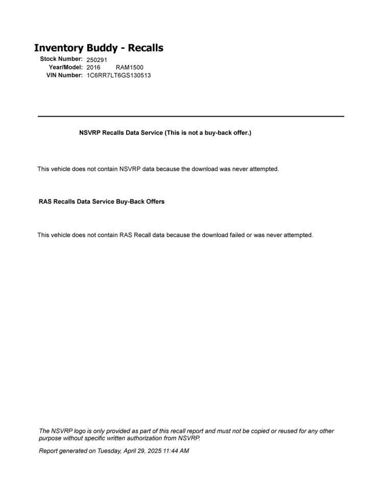 2016 Dodge RAM 1500 Air Shutter