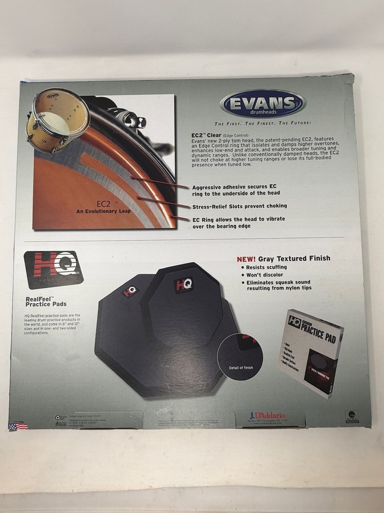 Evans EC2 Clear Drum Head Pack 13" & 16" Used