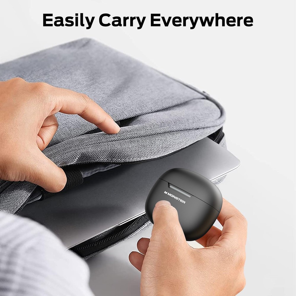 N-Lite 208 Wireless Earbuds Bluetooth 5.4 Built-in Mic, Touch Control, Blueto...