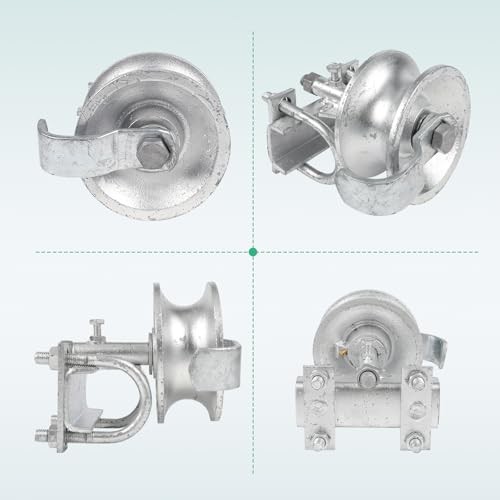 Sliding Gate Rollers, Steel Rolling Gate Hardware for 2'' (1-7/8'') Gate 2 Pack