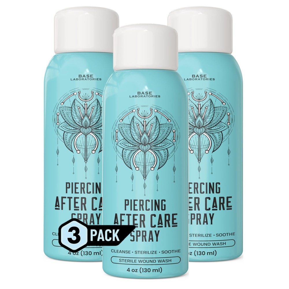 Piercing Aftercare Spray 4oz | Saline Spray for Piercings | Ear Piercing Clea...