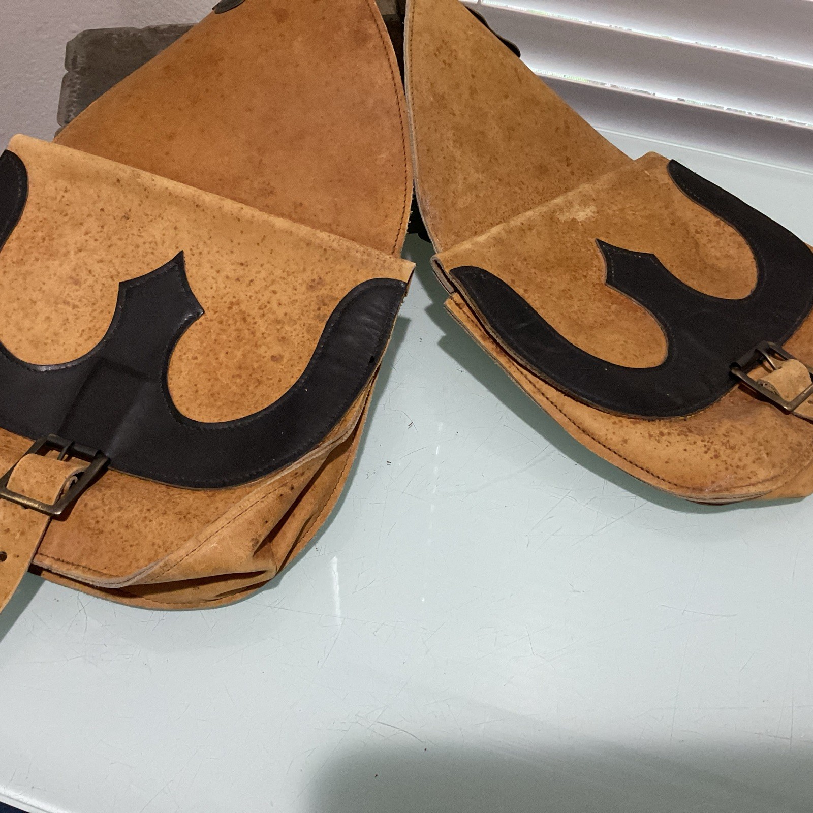 Antique Leather Saddlebag