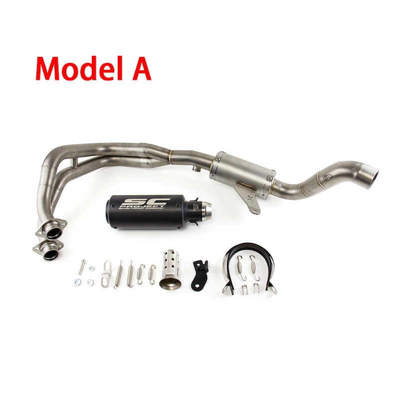 YZF R7 2021-2025 For Yamaha Whole System Exhaust Header Pipe Muffler Tips Black