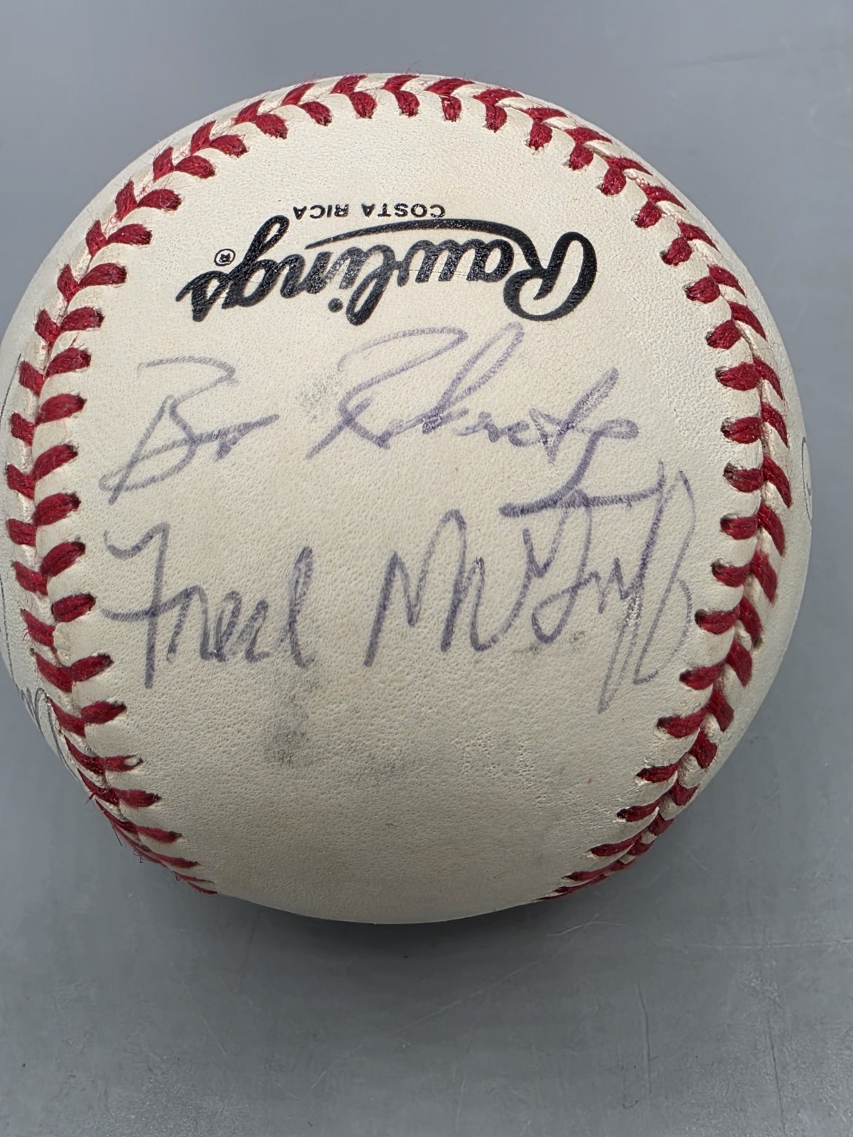 1991 San Diego Padres Team Autographed Baseball - 12 Signatures - Tony Gwynn