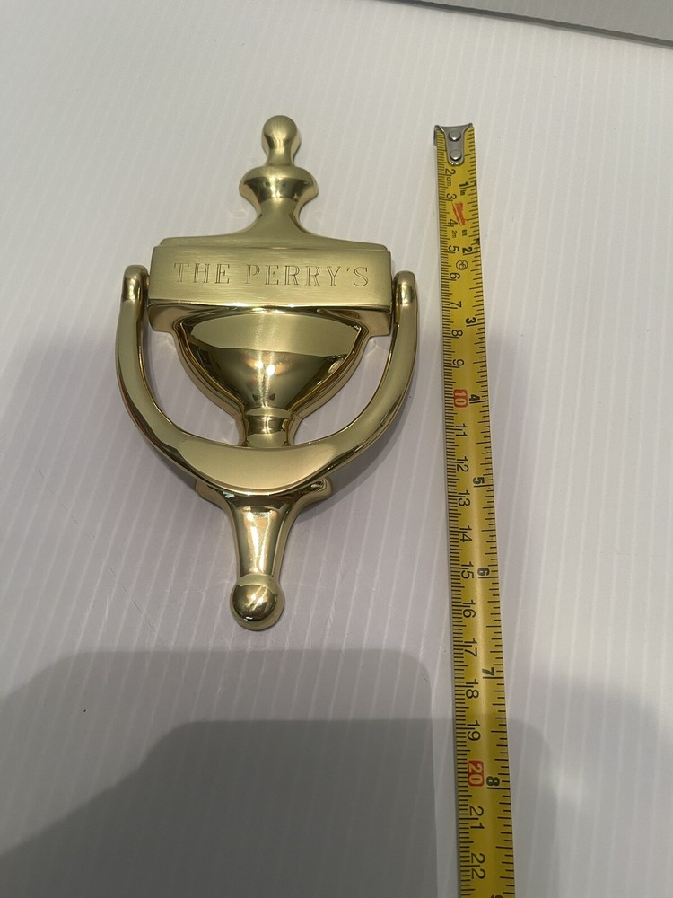 Solid Brass Door Knocker Personalized "The Perry’s " Things Remembers