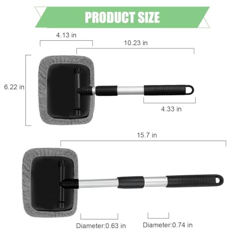 Car Windshield Cleaning Tool, Vehicle Window Cleaner with 3 Rectangular
