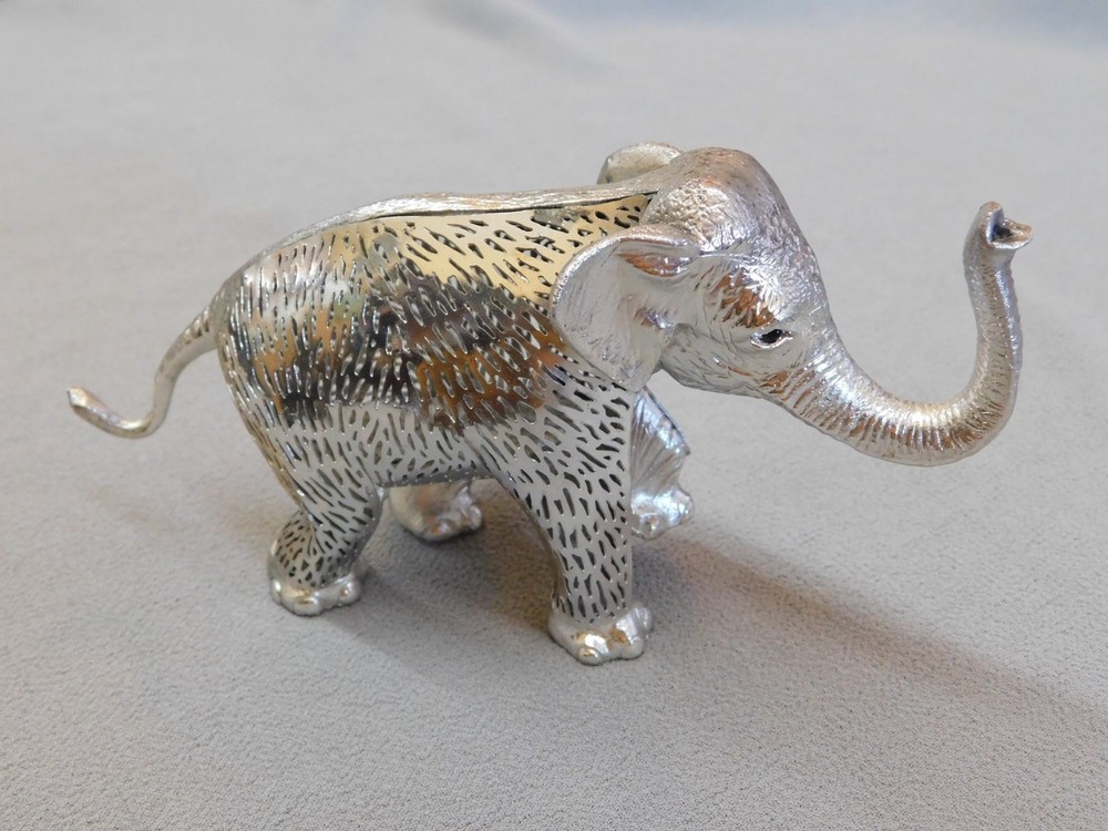 Christofle Lumiere D'Argent Silverplate Elephant Figurine