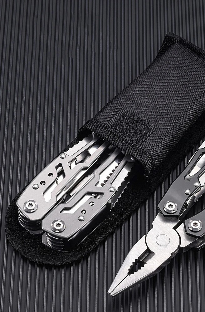 14-in-1 MINI Multitool Pliers Rugged & Foldable Portable Pocket Camping Tools US