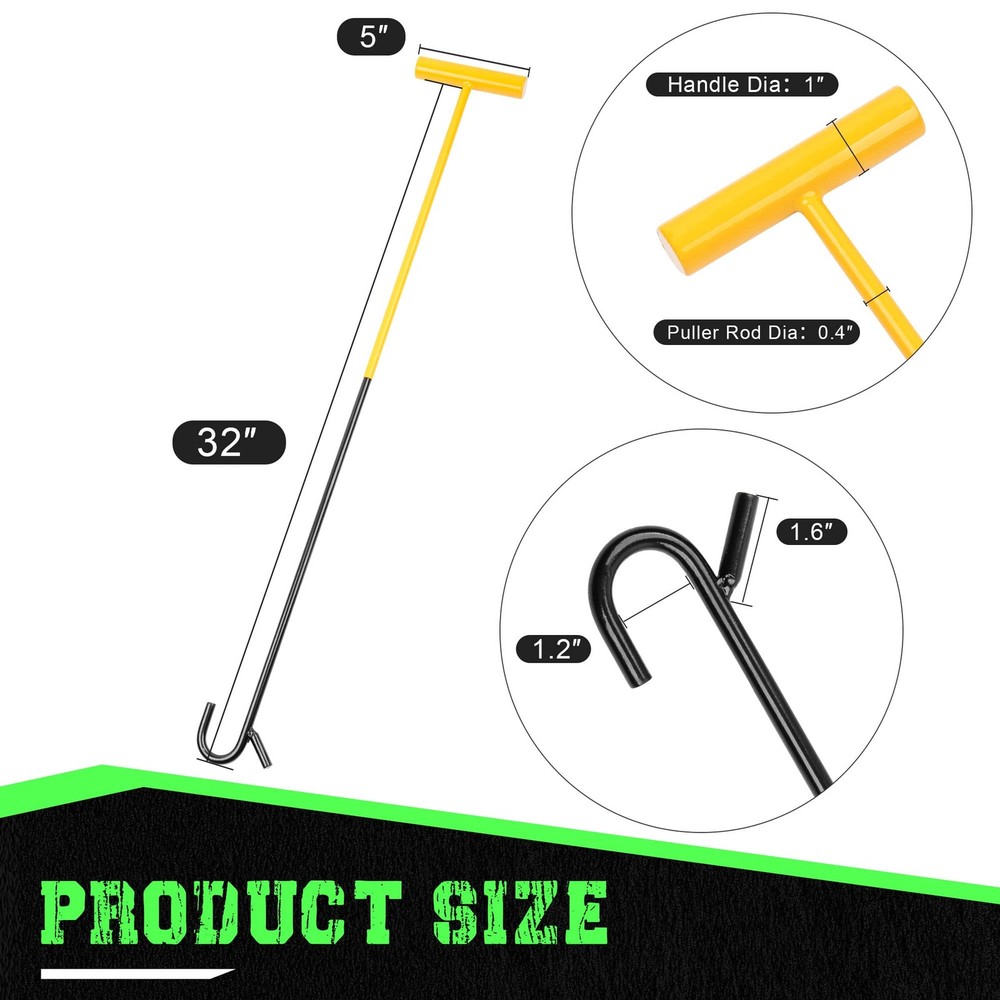 5th Wheel Pin Puller 2 Pack 32" Solid Steel Chrome Plated 5th Wheel Puller Ho...