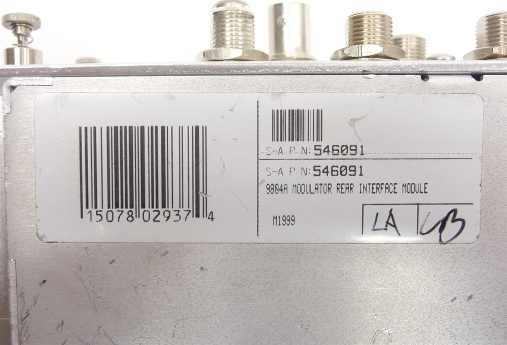 SCIENTIFIC ATLANTA 546091 9804A MODULATOR REAR INTERFACE MODULE