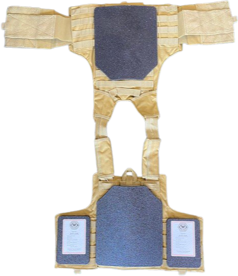Coyote Tan FDE Tactical Vest Plate Carrier W/ Plates- 2 10x12 Front/back &Sides