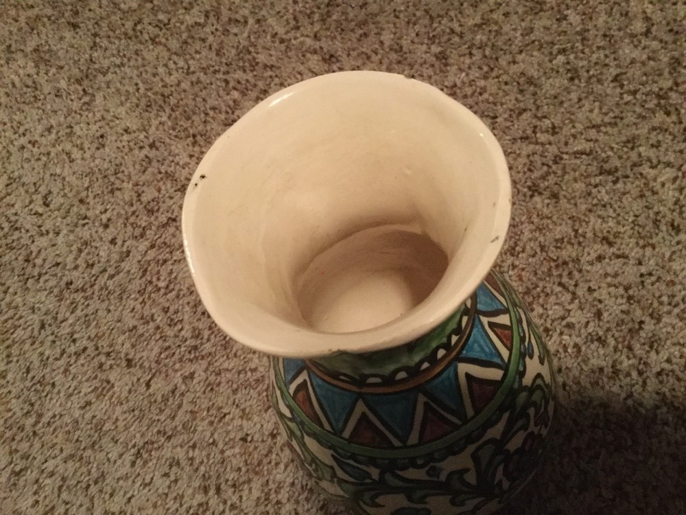 1977 Jordon Pottery Multi Color Vase 9"X 5"