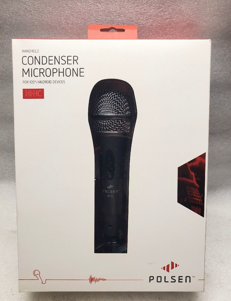 Polsen HH-IC Handheld Condenser Microphone for iOS /Android Devices- Open Box