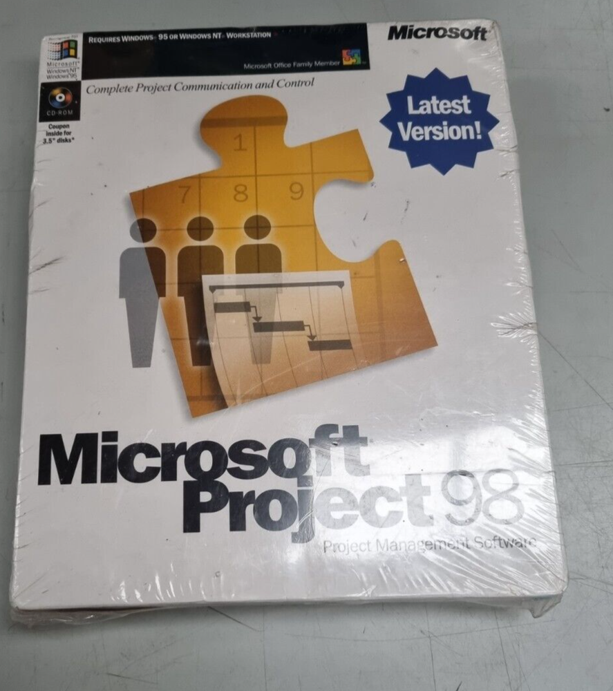 MICROSOFT PROJECT 98 076-00137 PROJECT MANAGEMENT SOFTWARE, SEALED PACK (R1S8.7)
