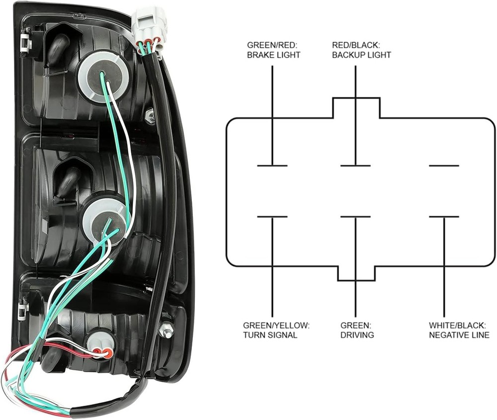 Tail Light Compatible with 2000-2006 Toyota Tundra Regular/Access Driver Left