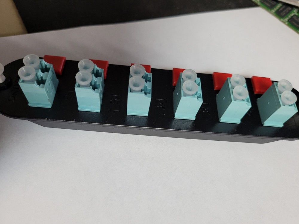 Corning CCH-CP12-E4 Patch Panel, 6 LC Duplex 10Gig Aqua OM3/OM4 Adapter