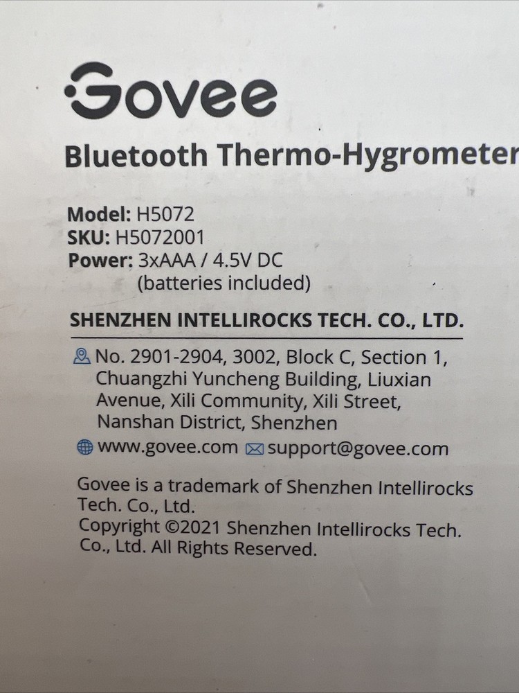 Govee H5072 Thermo-Hygrometer