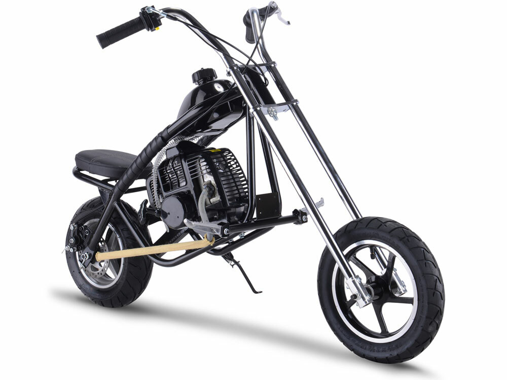 MotoTec 49cc Gas Powered Mini Chopper - 2 Stroke -BLUE or BLACK- NO CA SALES