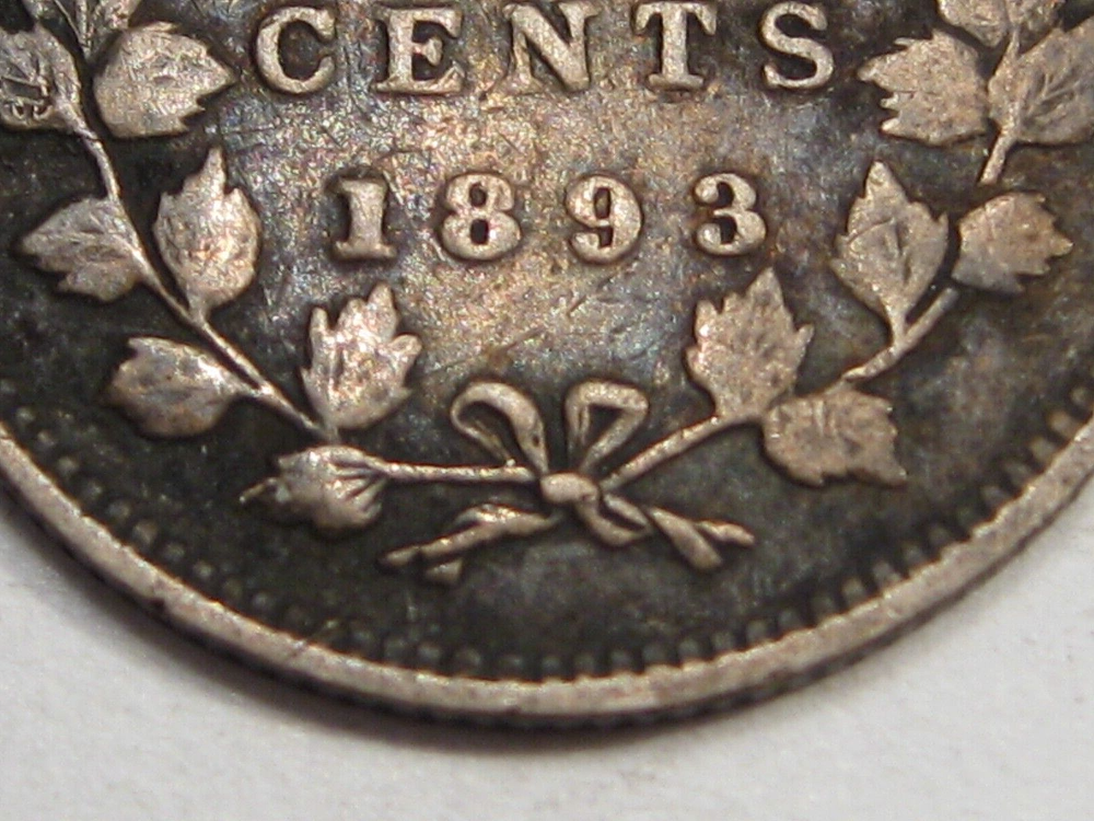 F/VF 1893 Five Cent 5¢ CANADA. #35