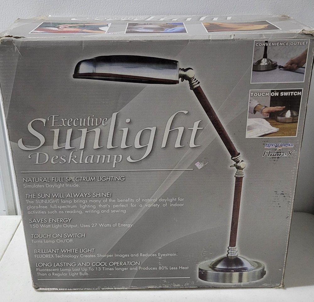 Executive Sunlight Desklamp Touch On Switch NIB