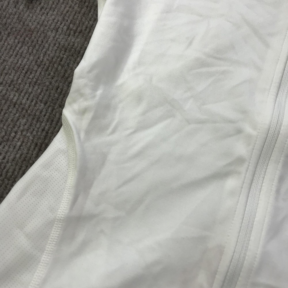 Tommie Copper Womens Lower Back Support Compression Zip Shirt Top Medium White