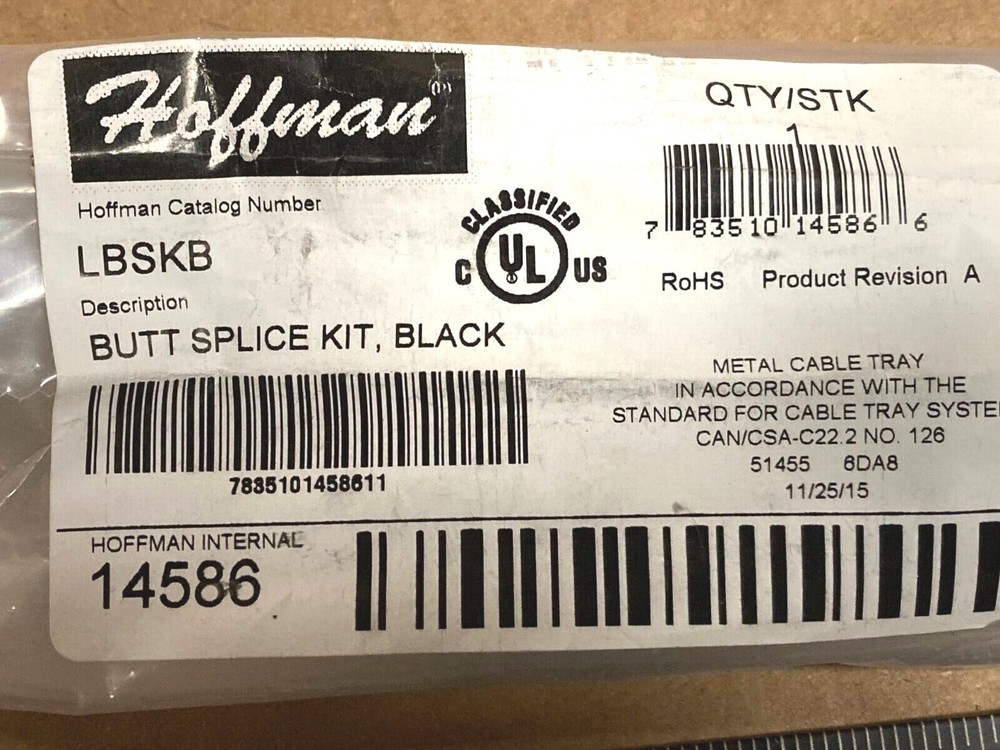 Hoffman LBSKB Butt Splice Kit, Black