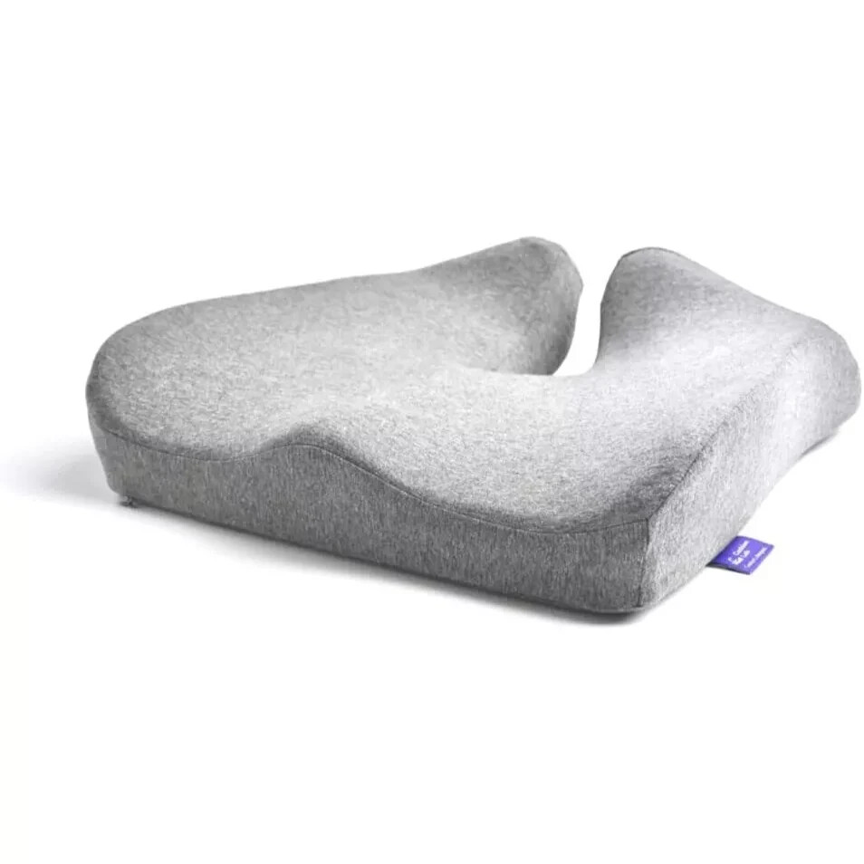 Cushion Lab Pressure Relief Seat Cushion and Extra Dense Lumbar Pillow Grey