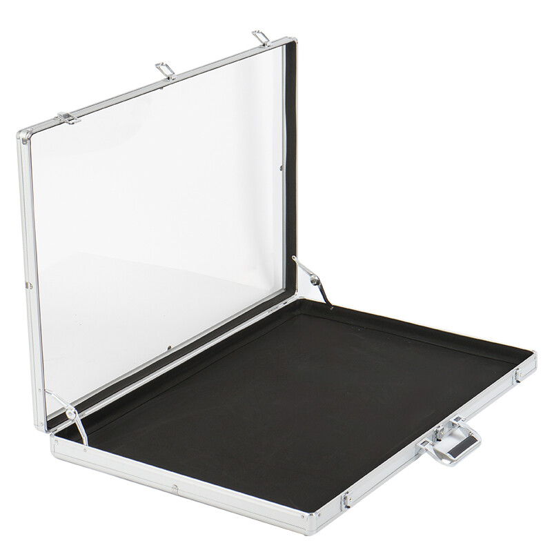 Locking Aluminum Display Case Showcase 34" x 22" Trade Show f Card Coin Jewelry