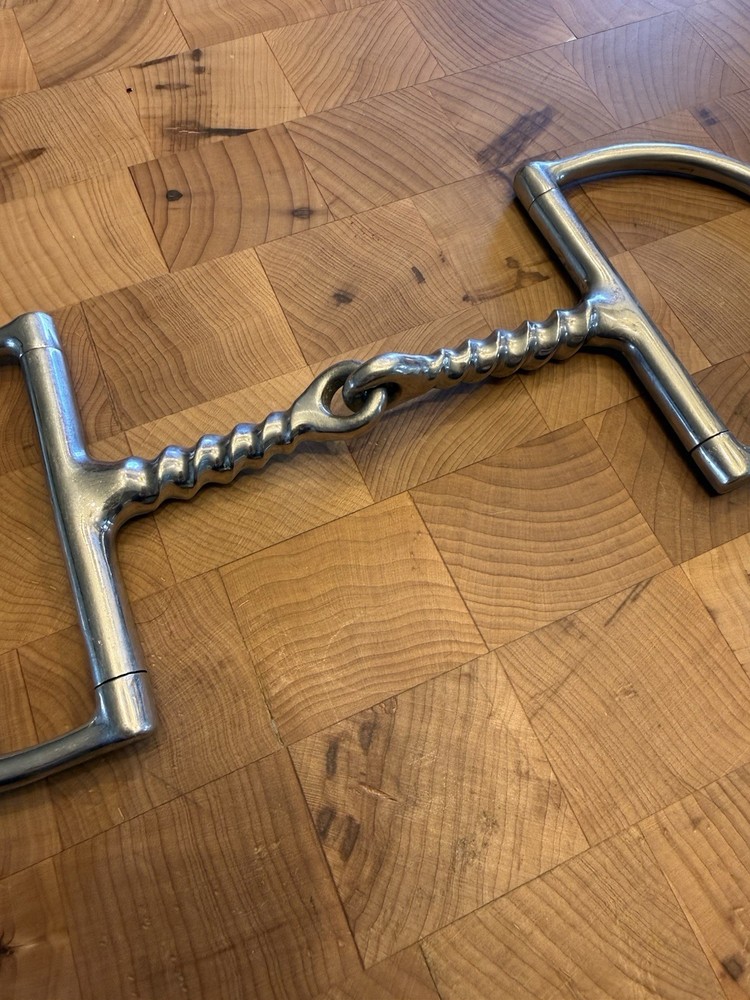 5” D-Ring Snaffle, Corkscrew Single Joint Mouthpiece