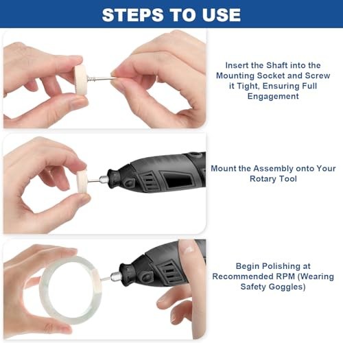 115PCS Polishing Buffing Wheels for Dremel Tool Accessories, 1/8" Shank Polishin