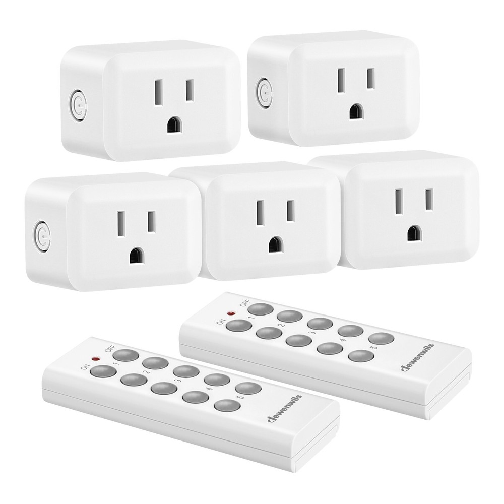 DEWENWILS Wireless Remote Control Outlet,2 Remote 5 Outlets 125V/15A