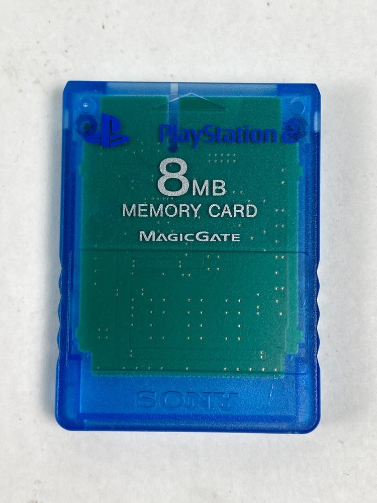 Sony Memory Card 8MB Magic Gate Model SCPH-10020 Clear Blue