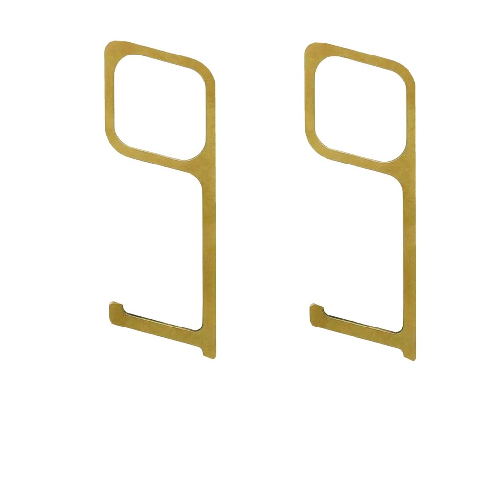2 Minute Key No Touch Tool Solid Brass Anti-microbial By Hillman Door Open Hook