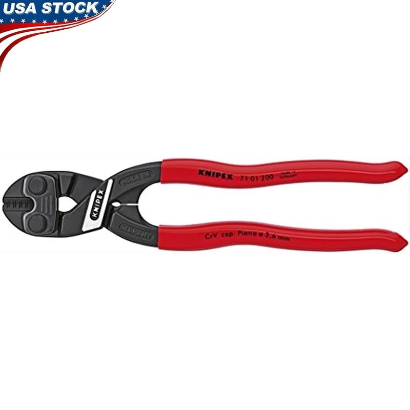 Compact Bolt Cutter 8 Inch Precision Cutting Tool Ergonomic Durable Design New