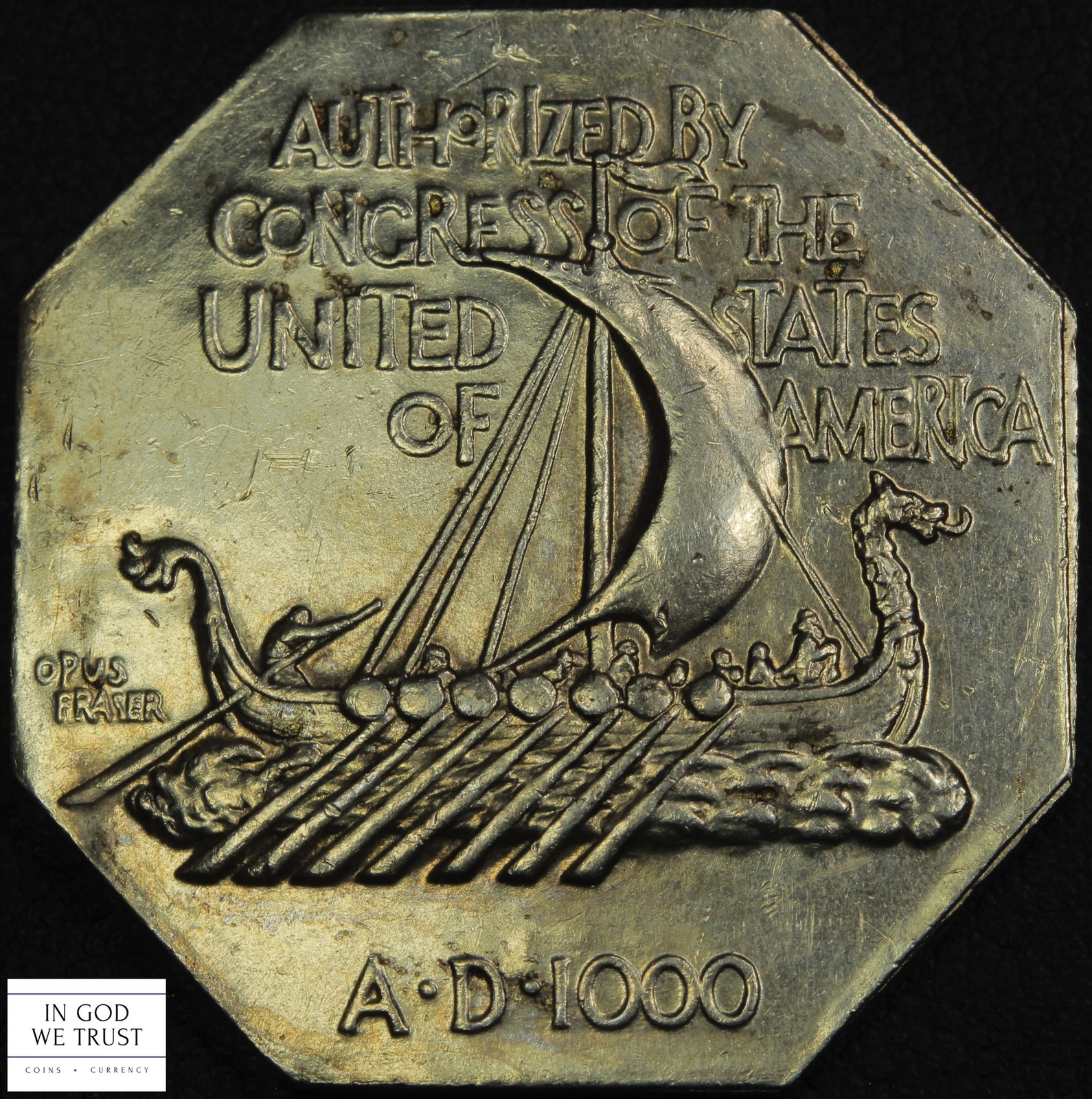 1925 Thick Norse American Centennial Silver Medal