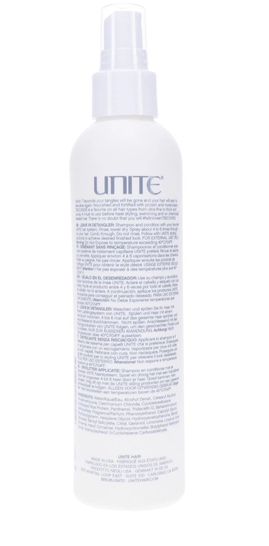 UNITE Hair 7 Seconds Detangler Leave in Conditioner 8 oz New Authentic