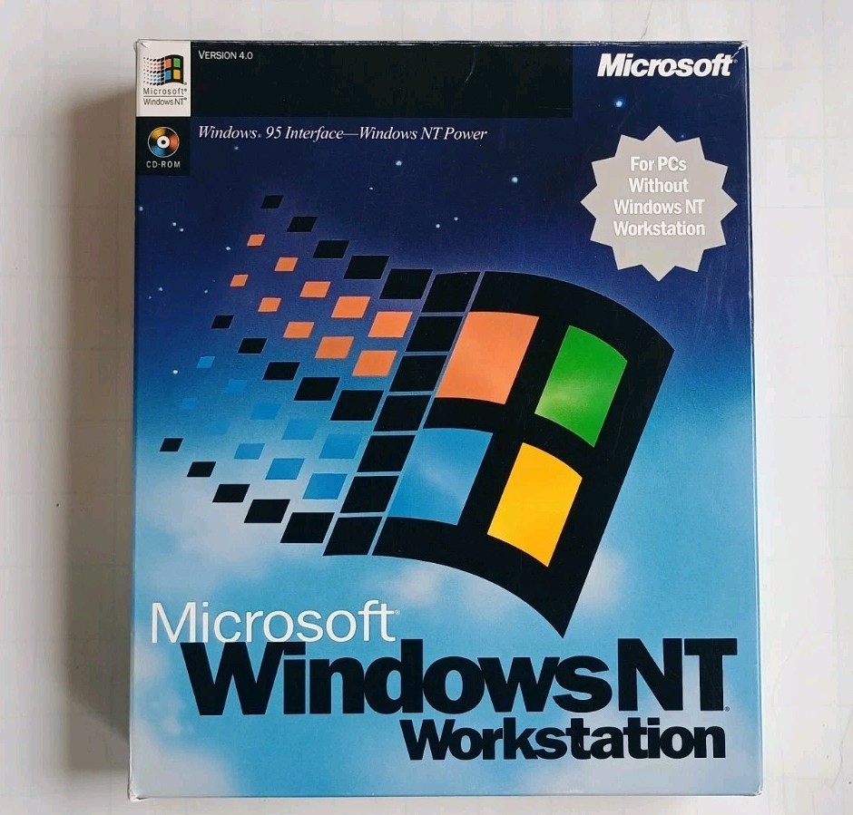 Microsoft Windows NT Workstation 4.0 CD Full Version Retail SEALED