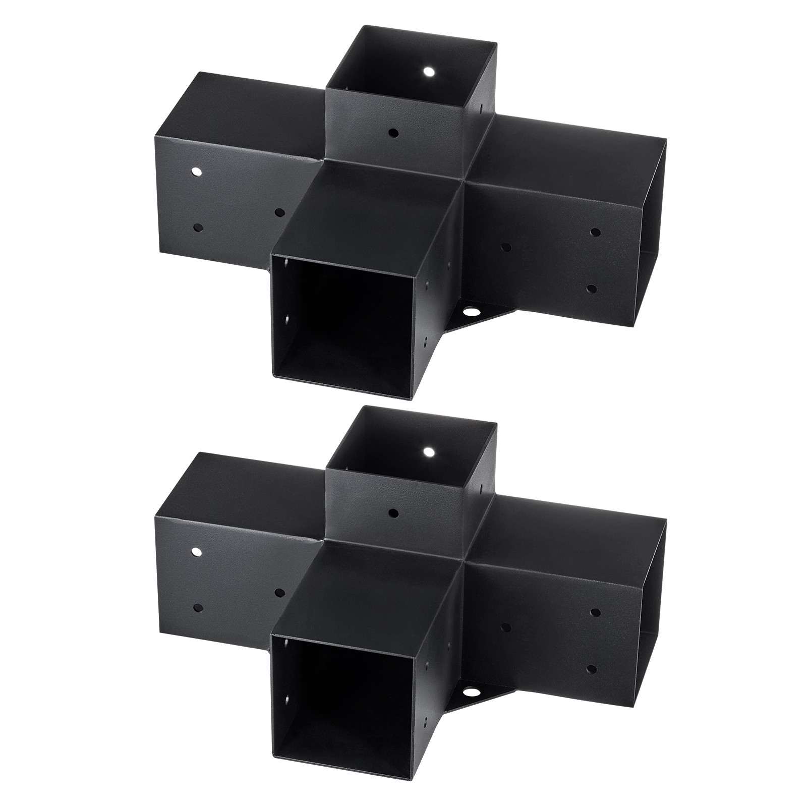 VEVOR 4''x4'' Pergola Bracket Kit inner 3.6x3.6 4-Way Woodworks DIY Post 2 pcs