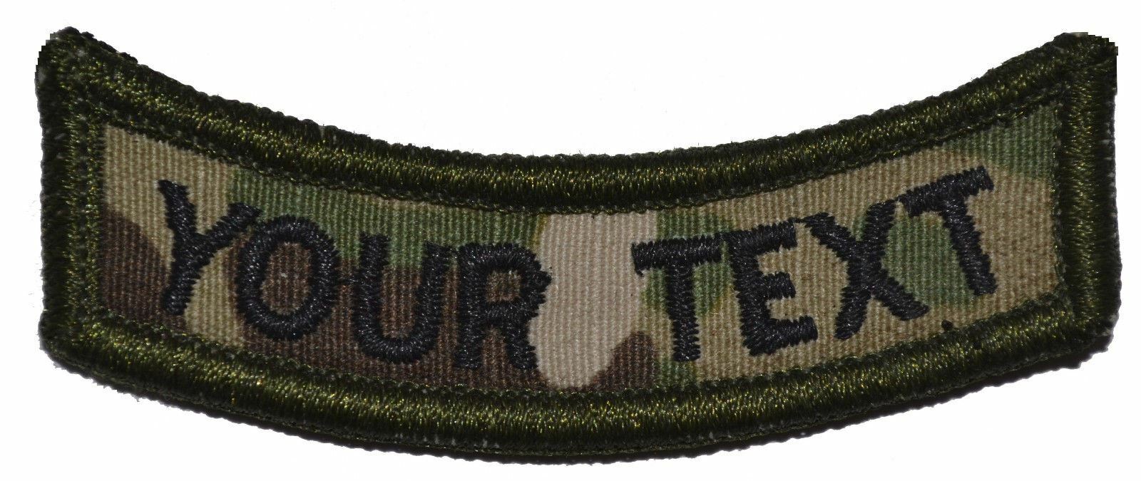 CUSTOMIZED Rocker Military/ Patch with Hook and Fastener - Multiple Colors