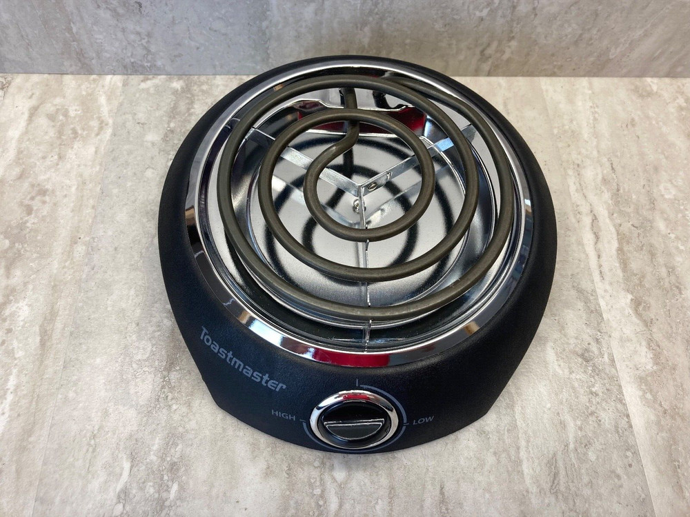 Toastmaster Single Burner- Chrome Drip Tray - Adjustable - Heat Control