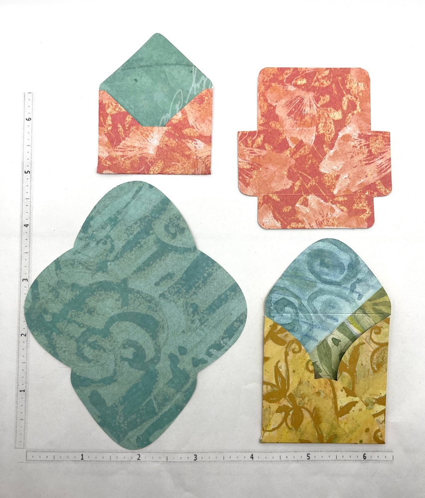 Die Cuts Mini Envelope Foldables Assortment 16 Pieces Double Sided Paper Mix