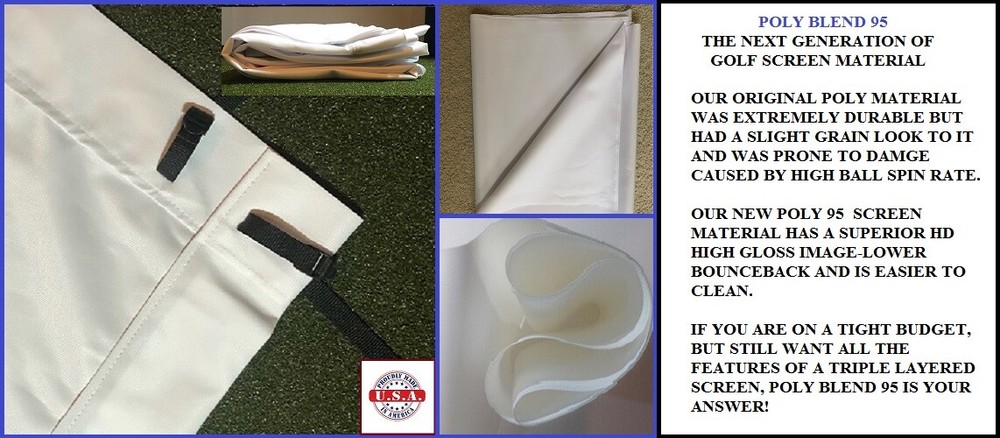 Golf Screen POLY MESH *DIRECT REPLACEMENT FOR NET RETURN**PADDED SCREEN**