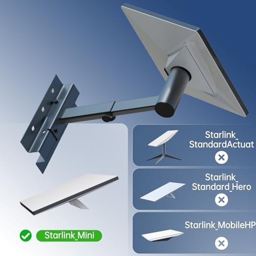 Adjustable Starlink Mini Mount Kit with Adapter - Mounting for Starlink
