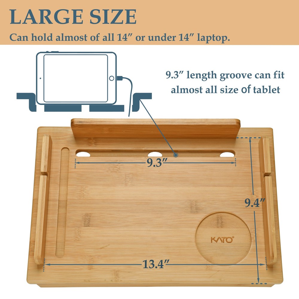 Bamboo Tray Bedside Shelf Table for College Bunks Bed