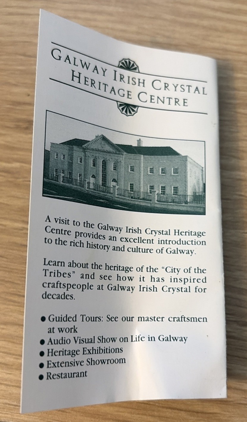 Original GALWAY Cut Crystal Bell Hands Heart Crown Claddagh Etched IRELAND