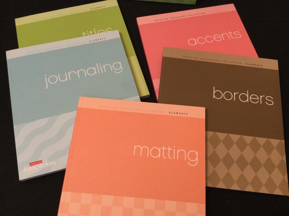 Creating Keepsakes Collection - Elements 5 book boxed set Titles Accents Borders