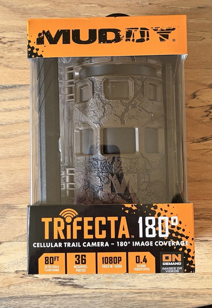 NEW! Muddy Trifecta 180 Cellular Trail Camera Brown