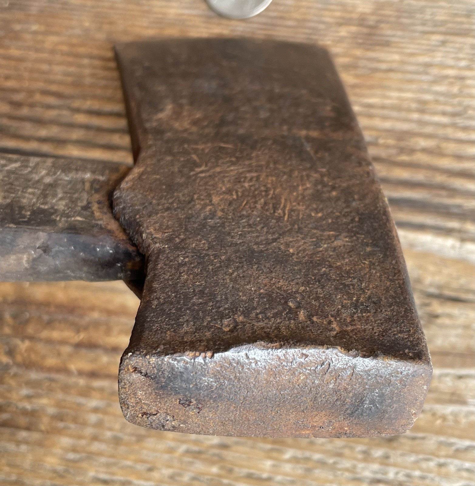 Revolutionary War 18th Century ~ Forged Iron Belt Hatchet Axe ~ Orig Handle