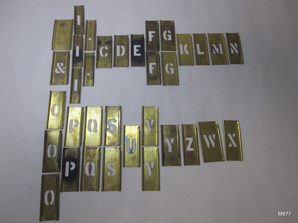 MISSING LETTERS Hanson 690211 Adjustable Stencil 3/4" Letters Gothic 34pc